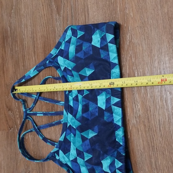 (M) Shambhala Geometric Print Athleisure Sports Bra Lightly Padded Yoga Leisure - Picture 3 of 7